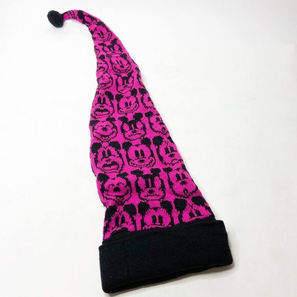 Vintage Disney Mickey Faces Pom Pom Nightcap Cap - Picture 2 of 9